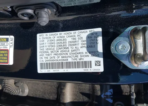 2018 Honda Cr-V Lx from USA, damaged, VIN 2HKRW6H34JH226408